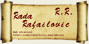 Rada Rafailović vizit kartica